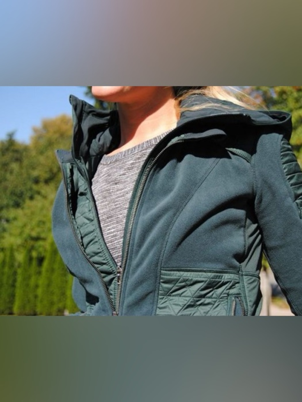 lululemon athletica fleecy keen jacket green